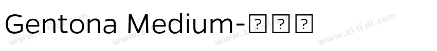 Gentona Medium字体转换